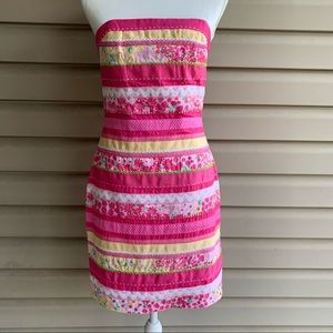 •Lilly Pulitzer•Strapless Firenze Ribbon Dress - 6